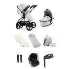egg3® Luxury Bundle with Primo Viaggio Lounge - SE Houndstooth Silver
