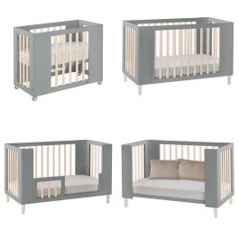 Cocoon Evoke 4 in 1 Nursery Furniture System Dove Grey Natural