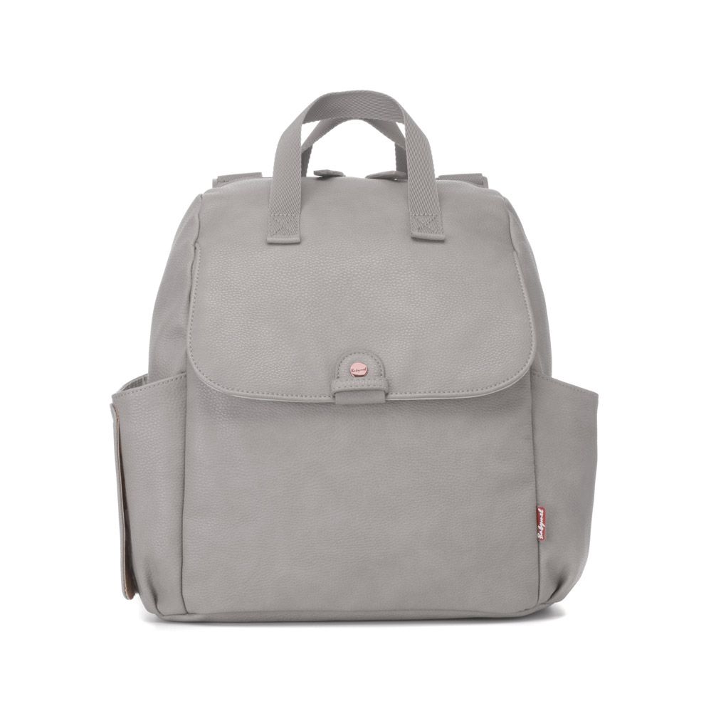 Babymel Robyn Changing Bag Leather Pale Grey Babylicious Hoylake