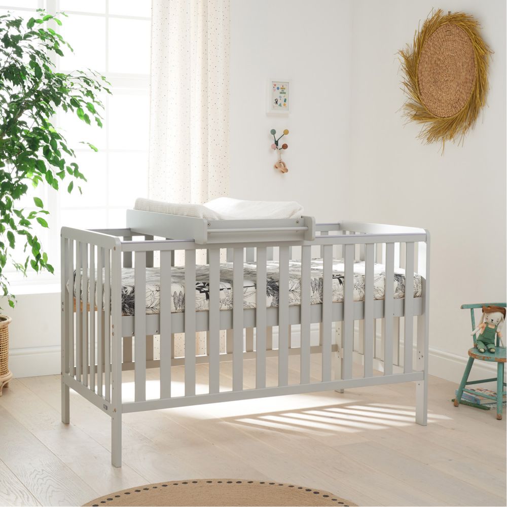 Tutti Bambini Malmo Cot Bed Cot Top Changer and Mattress Bundle Dove Grey Babylicious Hoylake Babylicious Hoylake