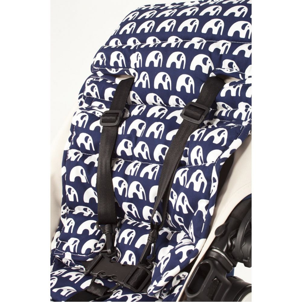 Outlook Travel Comfy Cotton Seat Liner Navy Elephants