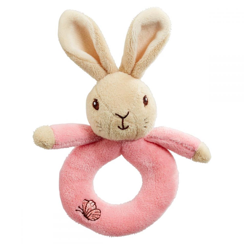 Peter Rabbit or Flopsy Bunny Plush Ring Rattle Babylicious Hoylake Babylicious Hoylake