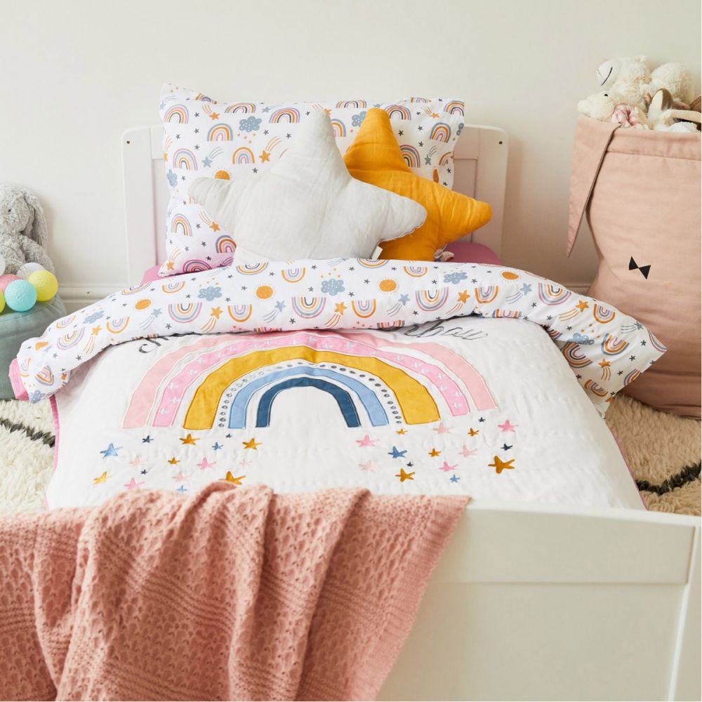 Rainbow cot hotsell bed bedding
