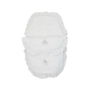 Cuddles Collection Heritage Footmuff Frills All Round White