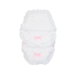 Cuddles Collection Heritage Footmuff Fairytale White/Pink